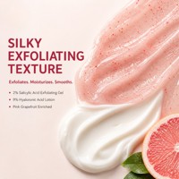 Gel Douche Acide Salicylique 2% Marque Blanche, Traitement Exfoliant pour l'Acné et Peaux Rugueuses, Lavant Corps Éclaircissant