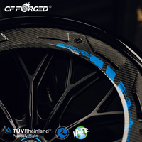 Velg Kustom CF Forged dari Aluminium Alloy Baru 18-22 Inch Desain Multi Spoke 20mm/25mm Finishing Machine Face untuk Tesla Model 3