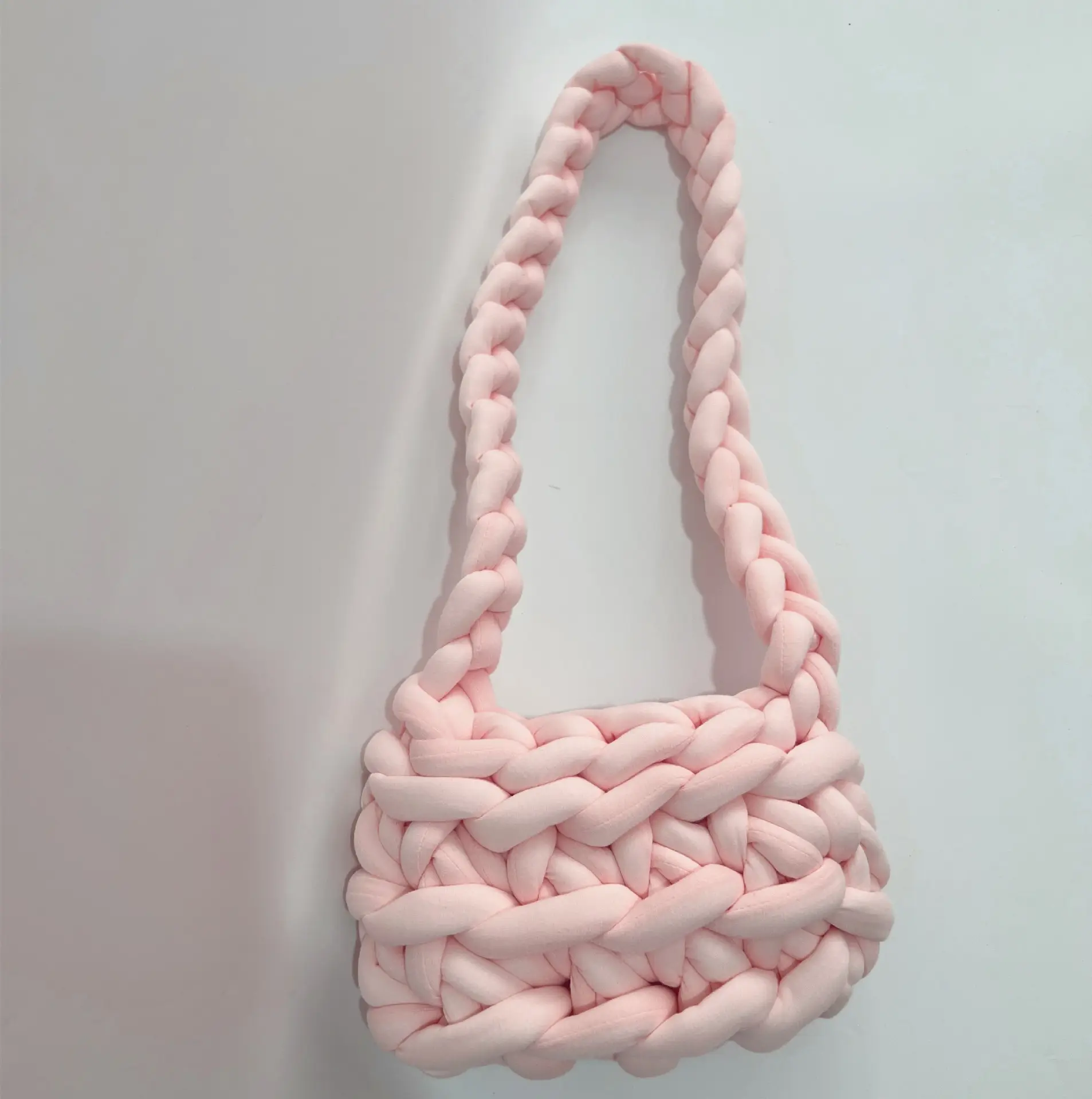 Роскошная Мягкая ручная сумка изготовленная на заказ толстая трубка пряжа трикотажные сумки женские сумки
