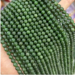 Perle di Cristallo Naturale Curativo, Perle di <span class=keywords><strong>Diaspro</strong></span> Canadese, Perle di Giada <span class=keywords><strong>Verde</strong></span> Canadese, <span class=keywords><strong>Pietra</strong></span> Semipreziosa Liscia e Rotonda per Creazione di Gioielli - Product Image 6