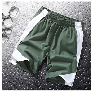 Pantaloncini sportivi estivi con coulisse nascosti pantaloncini da jogger fitness da uomo ad asciugatura rapida
