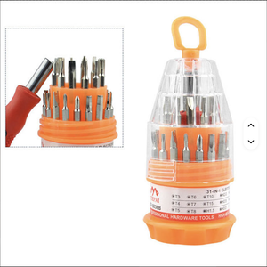 Juego de Destornilladores Multifuncional 31 en 1 para Reparación de Teléfonos Móviles y Computadoras, Punta Magnética, Mango de Plástico Antideslizante, Industrial, DIY, OEM, SK - Product Image 3