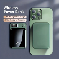 Power Bank Mini Nirkabel 10000mAh PD 20W Baterai Eksternal Pengisi Daya Cepat Magnetik untuk iPhone 15 14 13