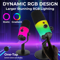 Micrófono Dinámico USB XLR MV5 para Juegos, Streaming, Podcast, Transmisión, Grabación, Micrófono de Estudio de Escritorio para PC y Mac