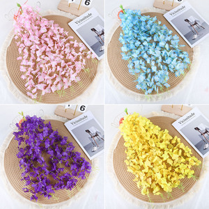 Guirlandes artificielles de glycine 30cm-100cm, fleurs en soie plastique pour décorations intérieures et extérieures, mariages et maisons - Product Image 2