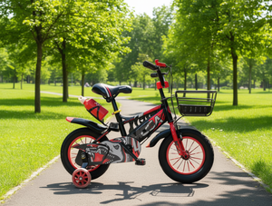 Bicicletta per bambini MCSA da 12 pollici con rotelle e cestino per bambini dai 3 ai 6 anni, per uso esterno - Product Image 2