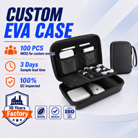 Organisateur d'accessoires électroniques en EVA rigide et épais, étui de voyage étanche pour câbles, chargeurs et batteries externes