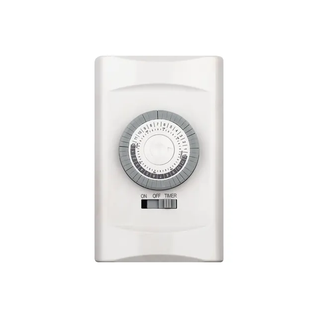 UL-Zertifizierter mechanischer 24h-In-Wall-Timer-Schalter 125 V AC 60 Hz