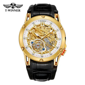 Montre-bracelet pour homme avec logo personnalisé, nouvelle tendance de la mode masculine, luxe décontracté, mouvement mécanique automatique squelette, style business - Product Image 3