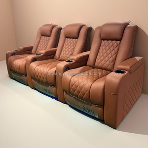 Chaise inclinable électrique en cuir au design moderne Canapé sectionnel électrique de 4 places pour salle à manger et salon de théâtre - Product Image 6