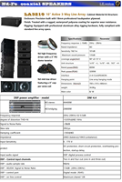 I.EVOICE Audio Set Active DSP 210" Système Line Array 3 voies à ferrite, Subwoofer amplifié 18" 8,0 Ohm, Audio haute résolution, Contreplaqué de bouleau