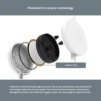 Pompe d'aquarium piézo-électrique Tech Silent ZIDEE-oxygénateur USB à faible puissance/aérateur de durée de vie de bruit 0dB/accessoires de barboteur de réservoir de poissons