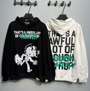 เสื้อฮู้ดดี้ผ้าคอตตอนหนานุ่มคุณภาพสูง พิมพ์ลาย "THAT'S A AWFUL LOT OF COUGH SYRUP" แบบสั่งทำพิเศษ ไซส์ใหญ่สำหรับผู้ชาย - Product Image 2