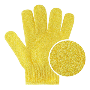 Guanti da doccia personalizzati guanti esfolianti da bagno guanti Scrub per il corpo con passante per massaggio Beauty Spa - Product Image 5