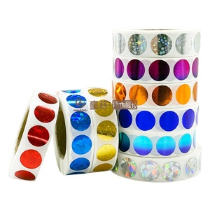 Étiquettes personnalisées à paillettes, autocollants holographiques à gratter pour jeux de billets, étiquettes holographiques laser à gratter, autocollants ronds en rouleau - Product Image 2