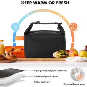 Custom Large Capacity Portable Durable Insulated Thermal Tote Lunch Bag Adult/School/Travel <b>Collapsible</b> Cooler for Food <b>Storage</b> - Product Image 4