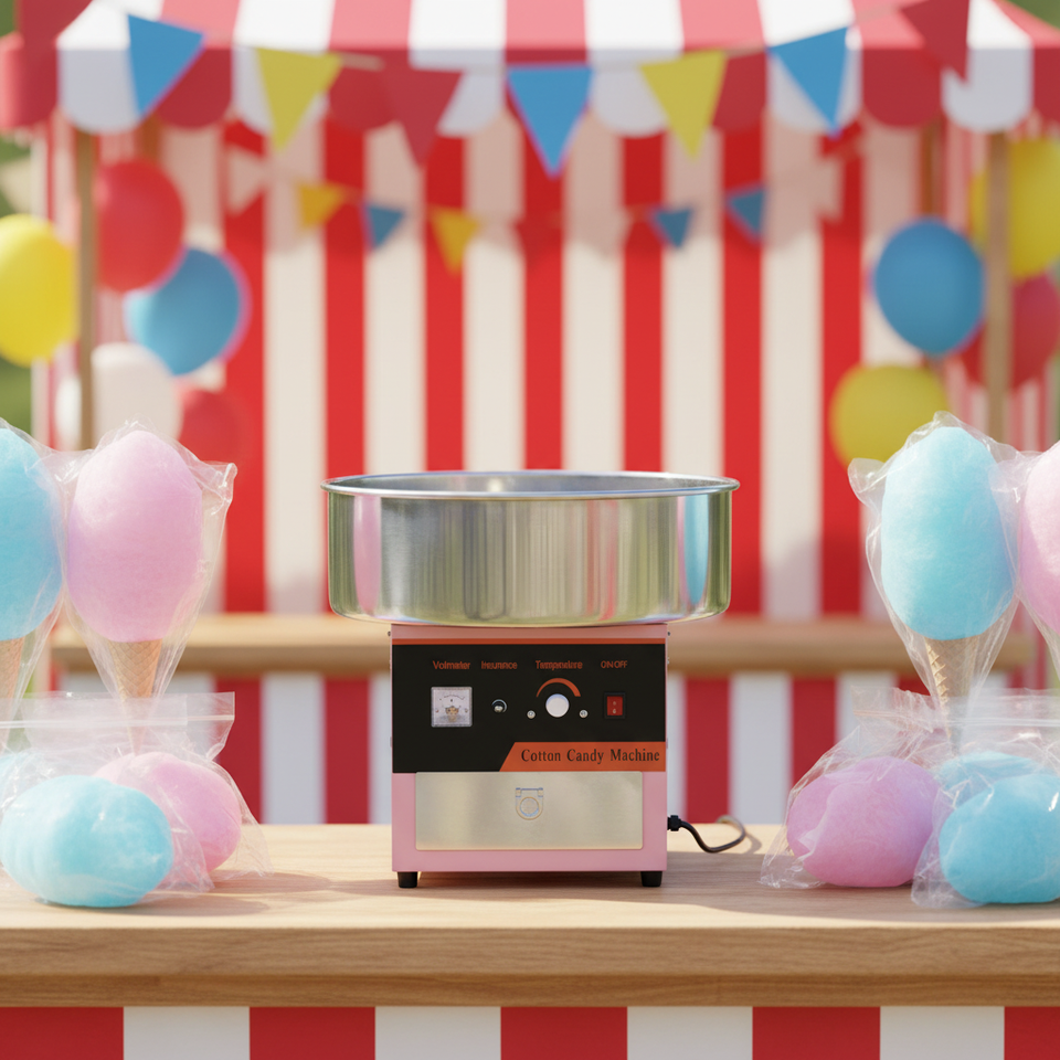 New Commercial 220V Automatic Cotton Candy Machine Plug Powered High ...