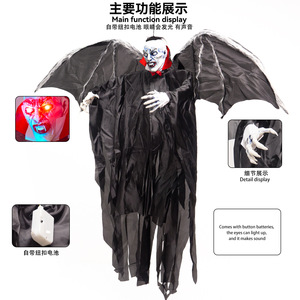 Colgante de Halloween, <span class=keywords><strong>gran</strong></span> murciélago, <span class=keywords><strong>vampiro</strong></span>, demonio, colgante, inducción eléctrica, Accesorio luminoso, decoración de ambiente de terror, colgante - Product Image 4