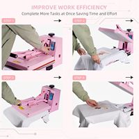 Mesin Press Panas Manual 15x15 Baru, Heavy Duty, Warna Dapat Disesuaikan, Kontrol Temperatur Digital Presisi, Alas Geser, Transfer Panas
