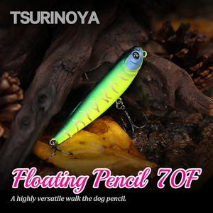 TSURINOYA FLICKER <span class=keywords><strong>70F</strong></span> Z Dog Topwater Walker señuelo de pesca 70mm 8,4g lápiz Artificial palo flotante cebo duro para Bass Pike Plug - Product Image 4