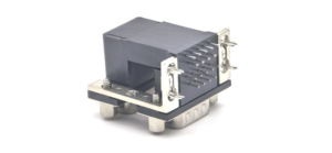 Conector D-SUB Dualport DR9 Macho + DR9 Macho, Dorado Parcial, PBT Negro con Remache de Bloqueo, 19.05 2*9P - Product Image 3
