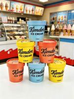 Gobelets à glace personnalisés avec logo imprimé, bols à yogourt glacé et gelato, taille personnalisée, gobelets en papier jetables à paroi simple avec couvercles