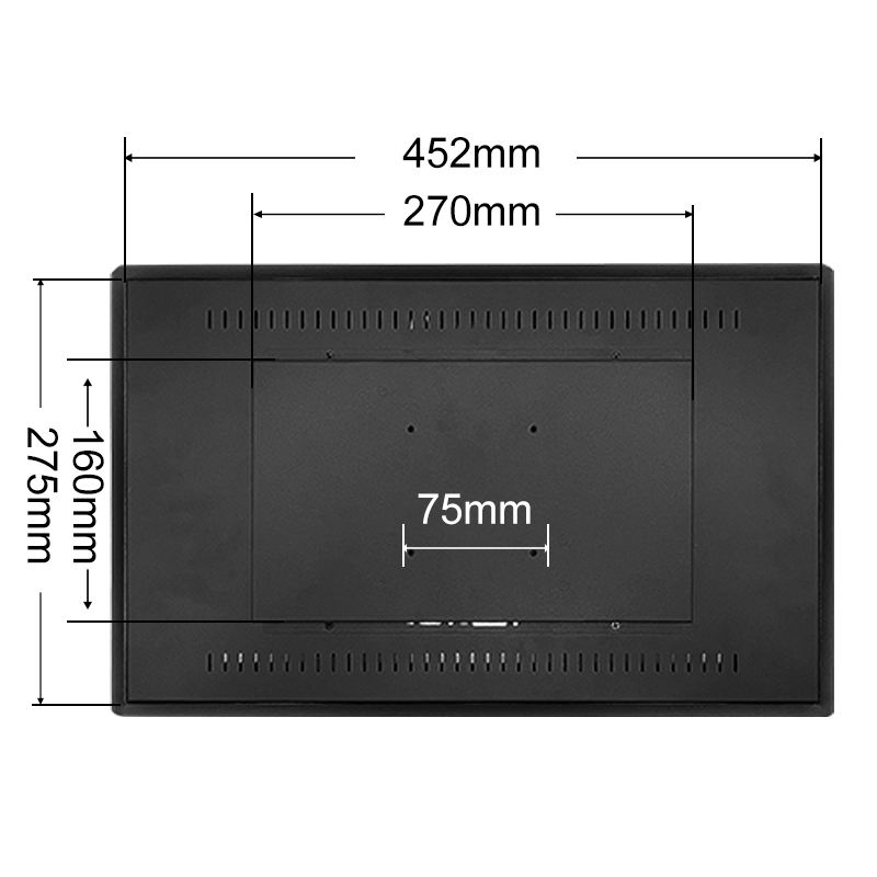 18.5 / 18 Inch VESA Wall Mounted Touch Screen Metal Embedded Touchscreen Industrial Monitor LED Display