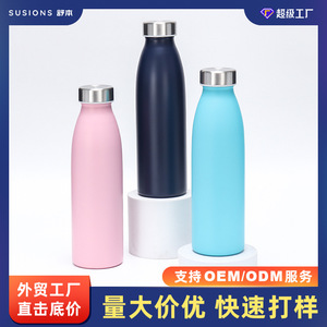 Stainless Steel Water Bottle 304 Insulated Bullet Shape Travel Use Ink Blue - Product Image 5