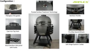 Cao Cấp Loạt Auplex Kamado Lớn Joe 29 27 Inch BBQ Nướng Asador De Carbon Ngoài Trời Cho Nồi Vườn Cắm Trại Thực Phẩm Chuẩn Bị - Product Image 3