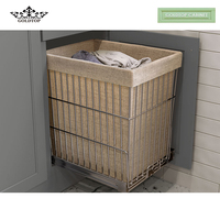 Armoire de salle de bain en bois Goldtop Vanité avec dessus en quartz Vert foncé Double évier et porte Shaker Lavabos doubles Vanité avec miroir