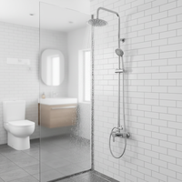 Colonne de douche murale en acier inoxydable de haute qualité et moderne pour salle de bain
