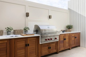 VERMONHOUZZ Mobili da Cucina Moderni in Legno Massello per Uso Esterno Sotto Tettoia - <span class=keywords><strong>Isola</strong></span> da Patio di Lusso con Finitura in Legno Naturale - Product Image 3