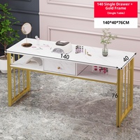 Ensemble table et chaise de salon de manucure moderne en fer, luxe, simple, économique, commercial, simple ou double, Su Ai