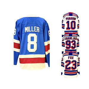 2025 Jerseys de hockey sobre hielo cosidos New York 10 Artemi Panarin 93 Mika Zibanejad 8 Miller 23 FOX 13 Lafreniere - Product Image 5