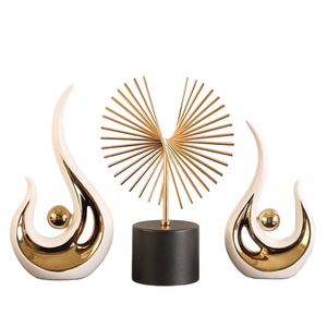 Dropshipping Shopify Modern Luxury Feng Shui Ceramic Vortex Sculpture For Living Room <b>TV</b> Cabinet Office Shelf - Product Image 1