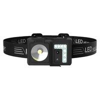 Lampe frontale LED industrielle super lumineuse et durable avec détecteur de mouvement, rechargeable, mains libres, double lumière COB, IP44, portée 100-199M, vente en gros
