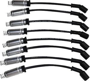 Kit de bobines d'allumage amélioré de 8 pièces, remplace Hummer H2 9748UU avec un ensemble de câbles d'allumage - Product Image 1