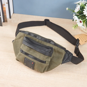 Custom High Quality Waxed Coated Canvas Vintage Waist <b>Bag</b> for Women Manufacturer Unisex Fashion Running Waist <b>Jogging</b> <b>Bags</b> - Product Image 2