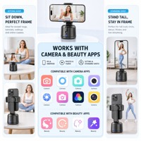 Mini Estabilizador de Gimbal con Seguimiento Facial Automático, Trípode con IA para Selfies, Soporte para Teléfono con Rotación de 360° y Control Remoto