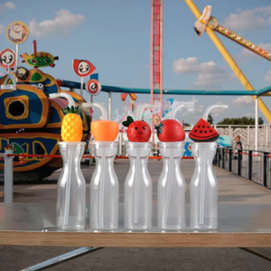 Vaso de Plástico de 500 ml con Dibujos Animados para Niños, Vaso para Leche, Té, Jugo, Bebidas, Café, Botella de Plástico para Parques de Atracciones, Cines - Product Image 1
