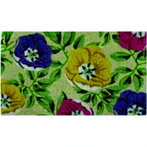 Tapis antidérapant doux et durable à imprimé personnalisé, paillasson imprimé de fleurs colorées pour l'entrée de la maison, hauteur de pile en peluche, fabriqué à la machine - Product Image 1