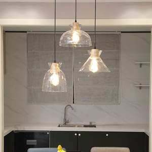 Minimalista de una sola cabeza araña Bar Pasillo Restaurante moderno LED nórdico de cristal colgante de luz - Product Image 5