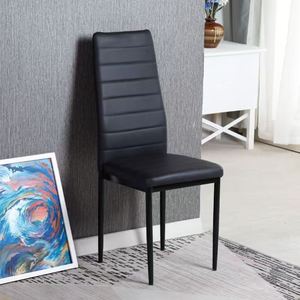 Ensemble Table et Chaises de Salle à Manger Nordique Moderne en Verre, Revêtement en Cuir PU Stable, Dernière Collection, Idéal pour Hôtels, Prix Abordable - Product Image 2