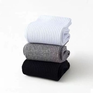 Chaussettes de sport unisexes en coton, couleur unie, été, mi-mollet, hauteur genou, longueur cheville, SB1174 - Product Image 3