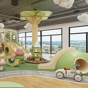 Parco Avventura per Bambini, Casa sull'Albero a Tema Natura, Parco Giochi Interno con Scivoli e Attrezzature per Club e Scuole - Product Image 1