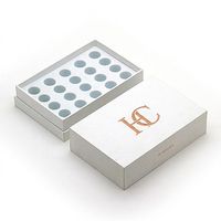Boîte cosmétique rigide rectangulaire avec logo personnalisé, gaufrage, emballage en carton recyclé PPWR, insert personnalisé pour fard à joues