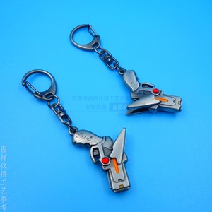 Porte-clés en alliage de zinc en forme de chauve-souris 3D, couleur argent antique, cadeau d'affaires, article promotionnel - Product Image 3