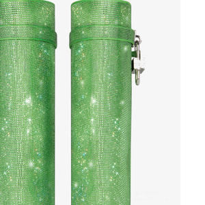 2025 bottes de chevalier pour femmes avec long baril pointu talons hauts plein diamant talon compensé requin boucle pantalon jambes-genou-haut - Product Image 2