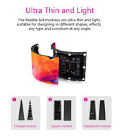 Toosen Oferta Especial P2 Pantalla LED Flexible a Todo Color Curva, Paneles de Pantalla de Video Wall LED Plegables, Precio de Módulo LED Suave