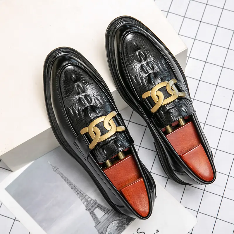 منفذ المصنع نمط فاخر أحذية رسمية رجالية عالية الجودة أحذية مكتب جلد أكسفورد للرجال سهلة الارتداء
